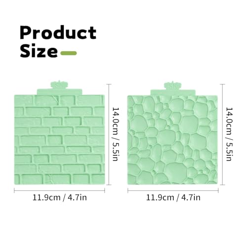 Wood Fondant Mold Cobblestone Silicone Texture Mat for Cake Decorating - Style B