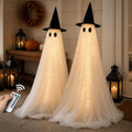 2 Pack 5Ft Large Light Up Ghost Decorations - Outdoor Halloween Yard, Porch & Garden