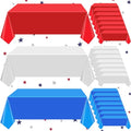 24 Pcs Fall Halloween Disposable Plastic Tablecloth - Red Blue White