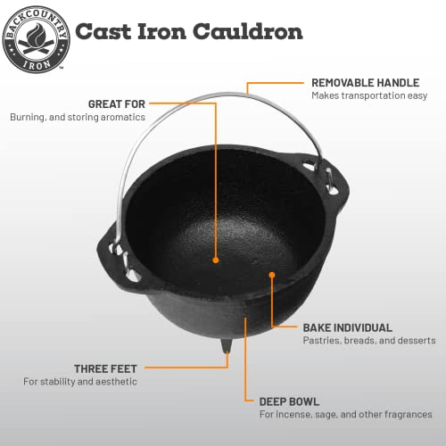 Cast Iron Cauldron 4.75 Inch for Rituals, Witchcraft & Decoration