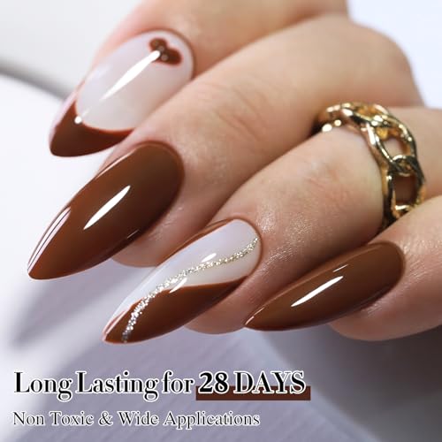 Dark Brown Gel Polish - 15ML Same Color Soak Off Nail Art Manicure - Deep Brown Variation