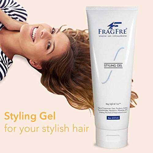Skiennix Styling Gel - Fragrance-Free Medium Hold Hair Gel for Sensitive Skin | 8 oz, Hypoallergenic, Vegan