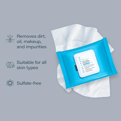 Facial Cleansing Makeup Remover Wipes - Gentle Exfoliation & Hydration