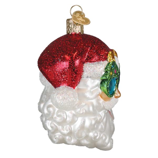 Santa Glass Ornament with Shades - Handcrafted Christmas Tree Decoration
