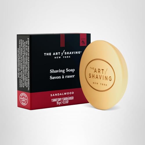 The Art of Shaving Shave Soap Refill – Rich Lather Restores Hydration & Protects Against Razor Burn & Post-Shave Irritation – Dermatologist-Reviewed – Sandalwood, 3.3oz