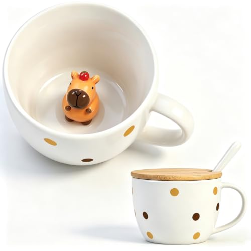 Cute Capybara Coffee Mug with 3D Hidden Figurine - Friendship & Gift