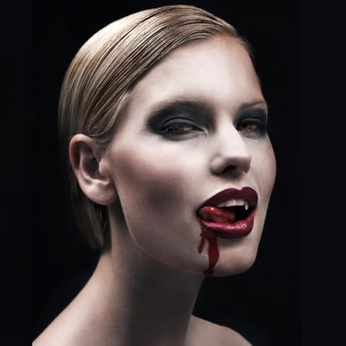Vampire SFX Makeup Kit with Teeth, Blood, & Foundations - Halloween Costume & Stage
