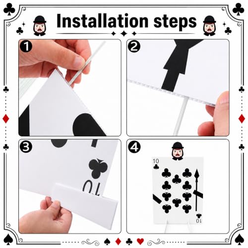 Giant Playing Card Yard Signs Set - Queen's Soldiers Lawn Decorations
