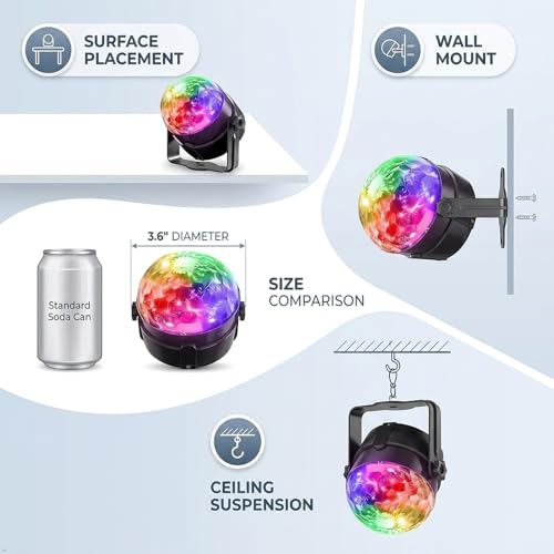 Bronze 2-Piece Voice Controlled Party Lights with Remote – Multi-Color LED String Lights