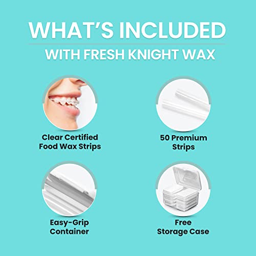 Orthodontic Wax Strips for Braces & Aligners - Unscented Multicolor, 50 Strips