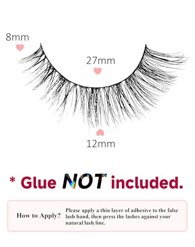 False Lashes Natural Wispy Calla Lily 12mm Pack of 10 Pairs - Ukrizi