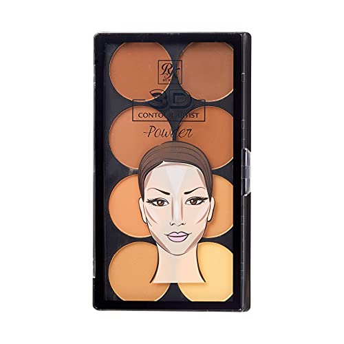 Contouring Makeup Palette - Multi-Colored Shades for Face Sculpting - Medium Dark