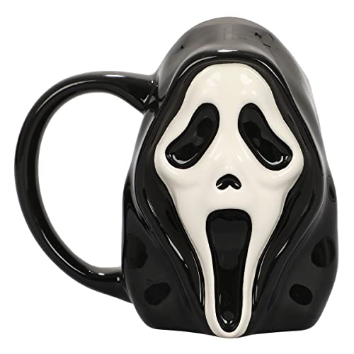 Ghost Face 16 Oz Sculpted Ceramic Mug - Horror Movie Collectible Gift