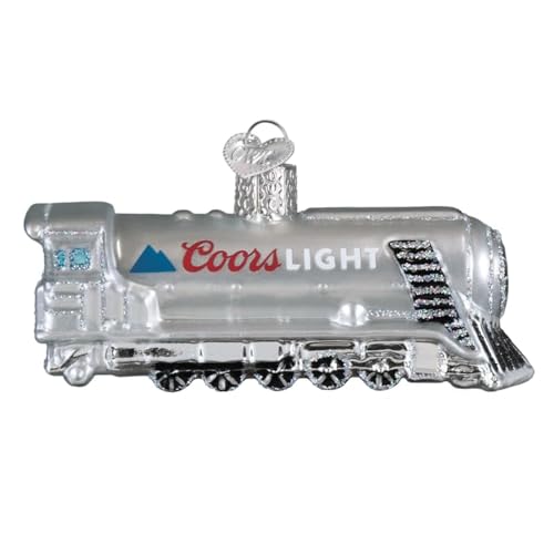 Old World Christmas Coors Light Chill Train Glass Ornament - Holiday Beer Collection