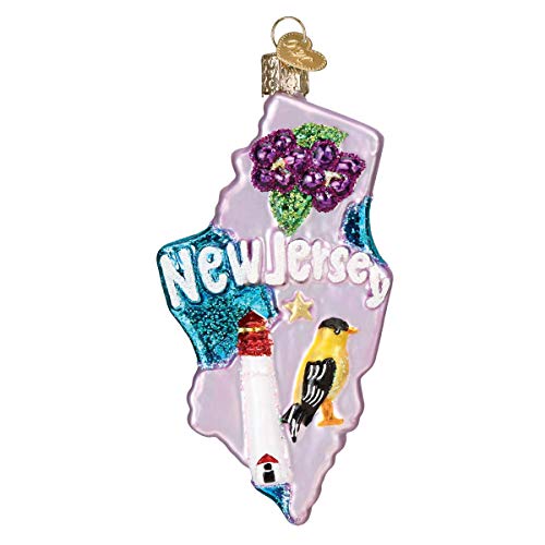 New Jersey Glass Ornament - Handcrafted Christmas Tree Holiday Decoration