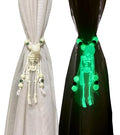 2pcs Luminous Skeleton Halloween Curtain Tiebacks - Creepy Decor Accessories