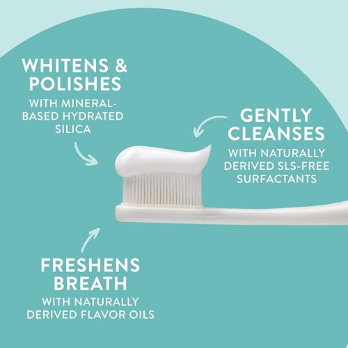 Native Fluoride-Free Whitening Toothpaste 4.1oz Pack of 3 Wild Mint & Peppermint Oil