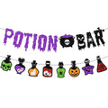 Halloween Glitter Potion Bar Banner with Potions Themed Decorations