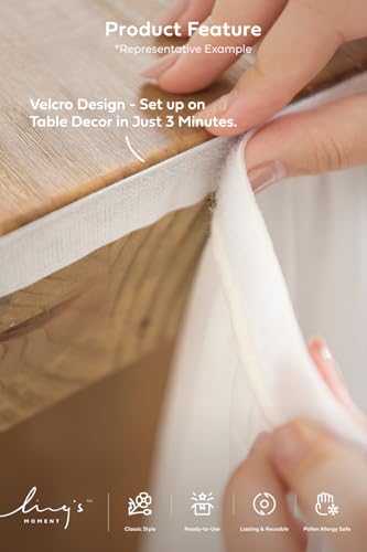 Peachy Blush 9FT Chiffon Table Skirt for Wedding and Events