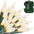 Battery Operated Christmas String Lights 50 LED Warm White 18ft with Timer & 8 Modes