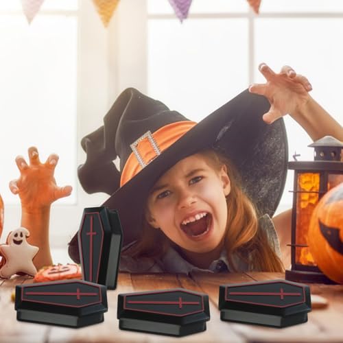 10Pcs Mini Coffin Treat Boxes with Lid Halloween Party Decor & Favors