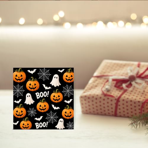 Fall Halloween Wooden Sign - Cute Pumpkin Ghost Autumn Decor Sign-14