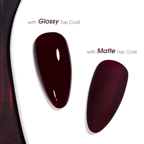 COSMOO Wicked Cherry Red Quick Dry Nail Polish - Chip Resistant, Vegan 12ml