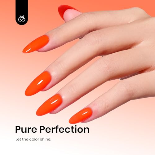 Bright Vibrant Orange Gel Polish - 15ml Nail Color - Creme Orange Variation