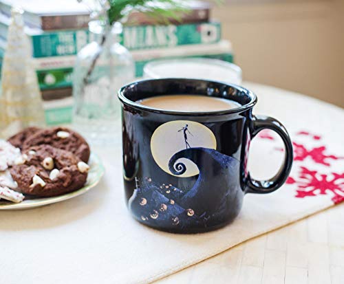 20oz Nightmare Before Christmas Jack Skellington Ceramic Camper Mug - Spooky Themed Drinkware
