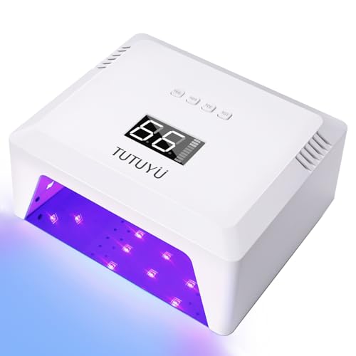 White 72W UV LED Nail Lamp with 4 Timers Auto Sensor for Gel Polish - T17