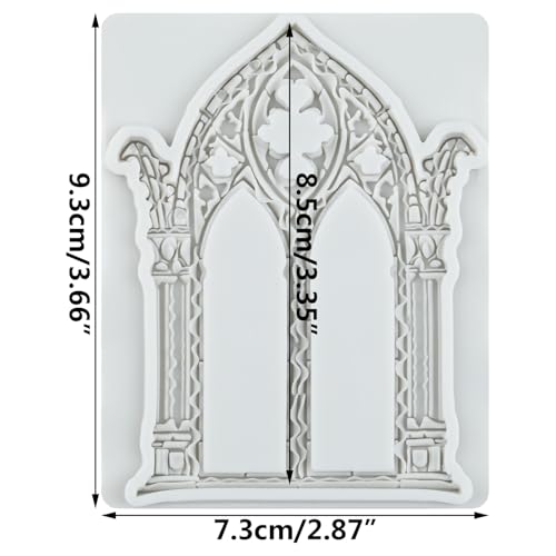 Gothic Gate Fondant Silicone Mold - Cake Decoration & Cupcake Topper - Style B