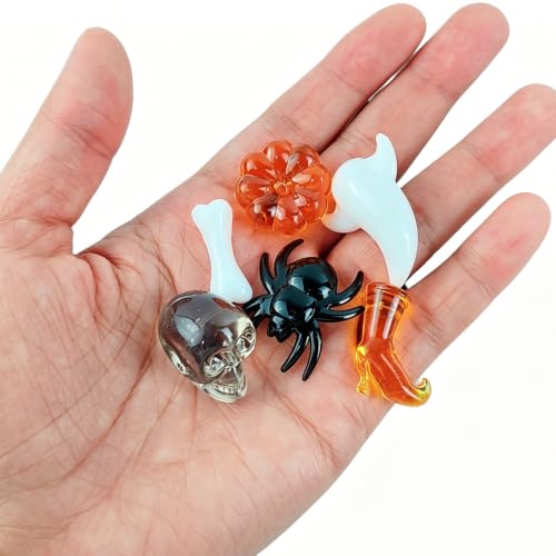 Halloween Acrylic Table Scatter & Vase Filler Set - Skeleton Bones Ghost Pumpkins