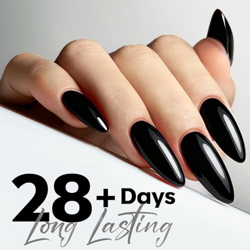 Black Gel Nail Polish - Soak Off UV/LED 15ML - Variation A0-Black Solid