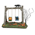 Halloween Village Figurine Spooky Swingset - 4.25 Inch, Multicolor