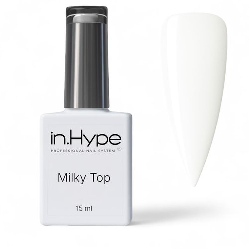 IN.HYPE Gel Cover Top Coat UV/LED Cured (Cool Milky)