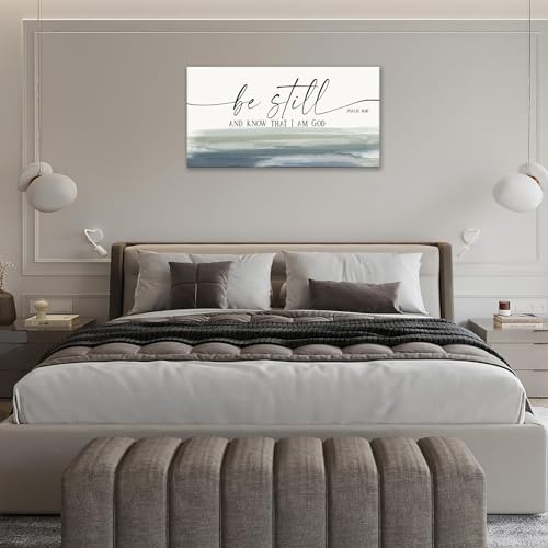 Large Christian Wall Art Bible Verse Psalm Canvas Print for Home & Church 30x60