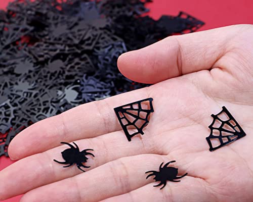 Halloween Confetti Set 720pcs Black Spider Web & Spider Table Decor DIY