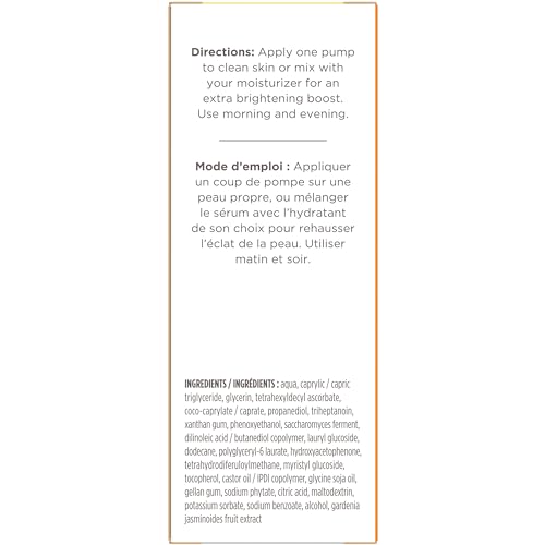 Burt's Bees Vitamin C Turmeric Facial Serum, Brightens Skin & Visibly Reduces Dark Spots, Fine Lines & Wrinkles, Naturally Hydrating, Lightweight - Brightening Booster (1 oz)