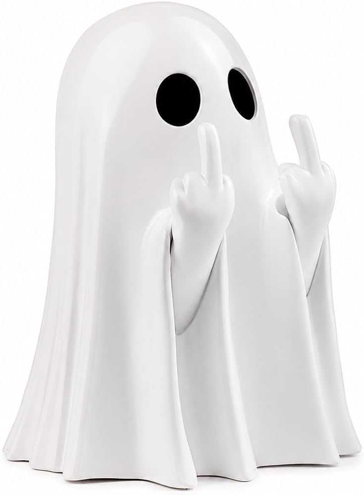 Halloween Ghost Figurine - Resin Spooky Home Decor for Fall & Holiday