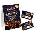 Halloween Candy Guessing Game Sign and Cards - Baby Shower & Party Supplies