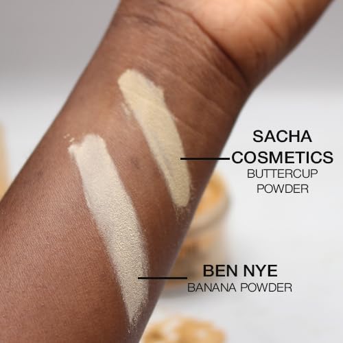 Sacha BUTTERCUP Setting Powder - Translucent Face Powder for Medium to Dark Skin Tones | Blurs Fine Lines, 1.75 oz