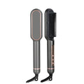 Hair Straightener Brush,Straightening Brush for Women with 5Temp Settings, Ring Hair Straightener Comb, 30s Fast Heating, 40 Million Level Anion, Negative Ions, LED Display, Dual Voltage