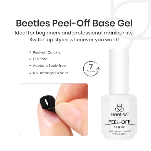 Beetles Peel Off Base & Top Coat Set 15ml - Clear Variation of THIS Listing