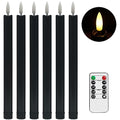 Set of 6 Flameless Taper Candles with Remote Control Halloween Decoration