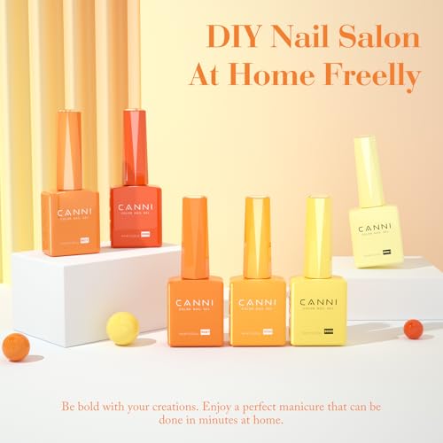 Gel Nail Polish Set - 9ml 6 Orange Shades with Fire Orange Variation