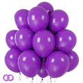 Purple Balloons 12 Inch 100pcs Thick Latex Matte Balloon Set - Purple