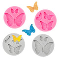 Butterfly Silicone Mold for Cake Decoration Soap Resin Clay - 4 Pcs