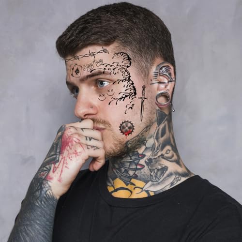 Halloween Temporary Face Tattoos - Fake Tattoo Stickers BC