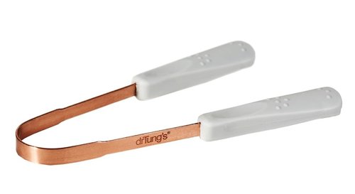 DrTung’s Copper Tongue Scraper - Effective Tongue Cleaner for Fresh Breath | Comfortable Grip & Travel Case