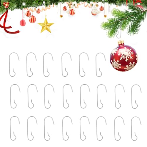 Silver Christmas Ornament Hooks 120PCS - Bendable Metal Hangers for Holiday Decorations